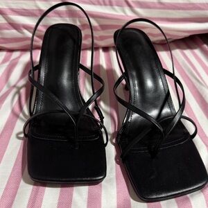 DSW Black Strappy Women's Heels